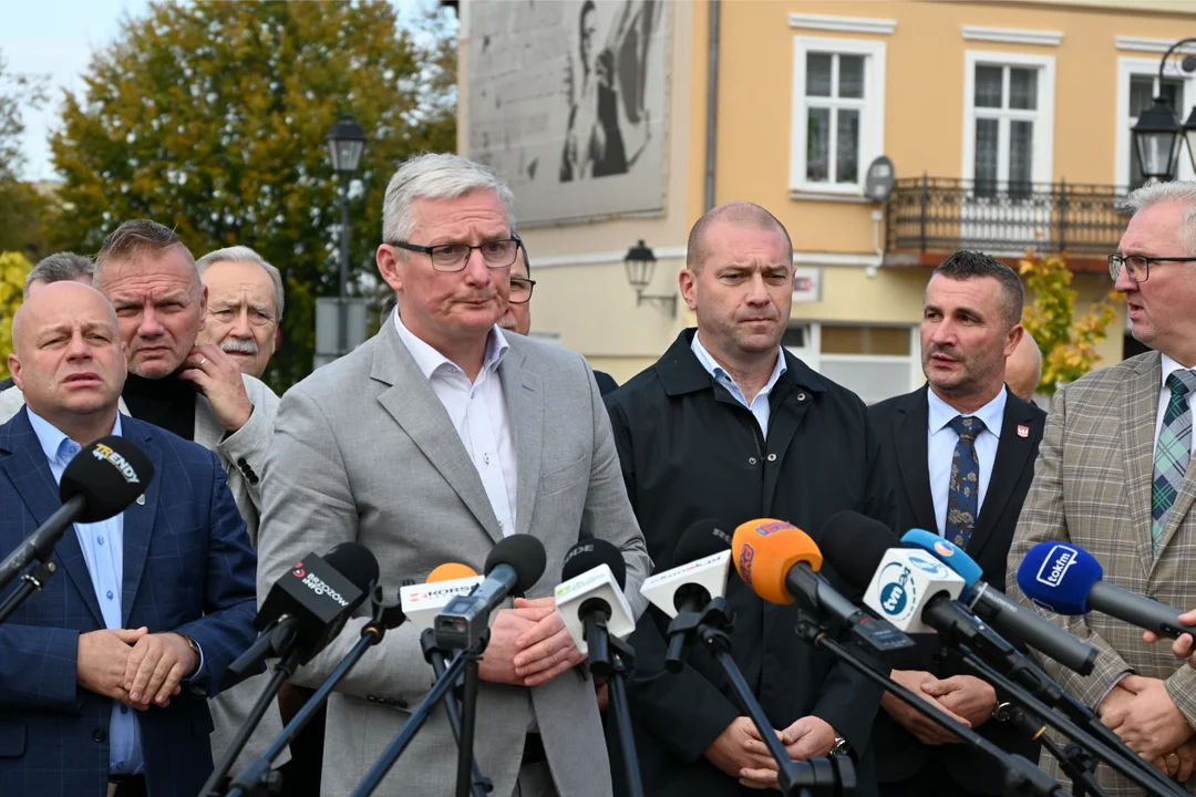 Konferencja prasowa starostów podkarpackich w Sanoku